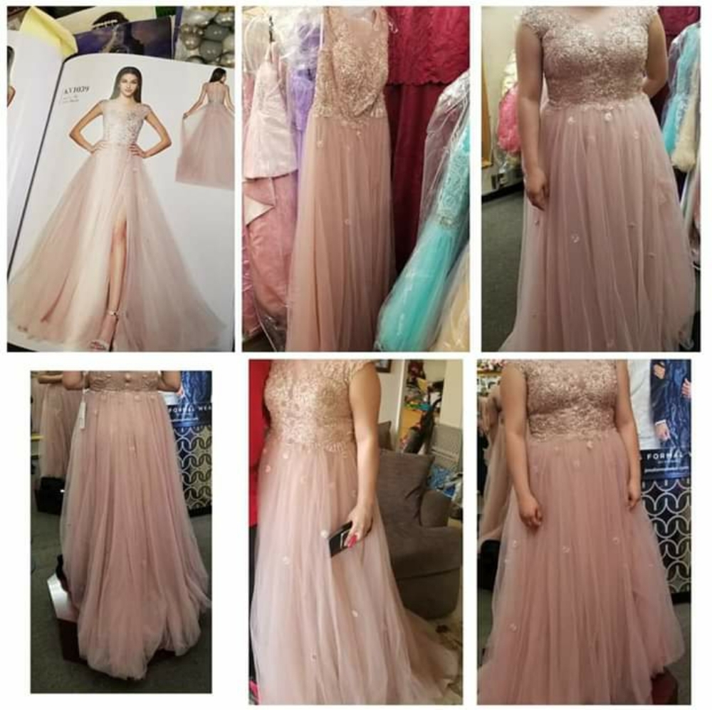 Muave prom dress